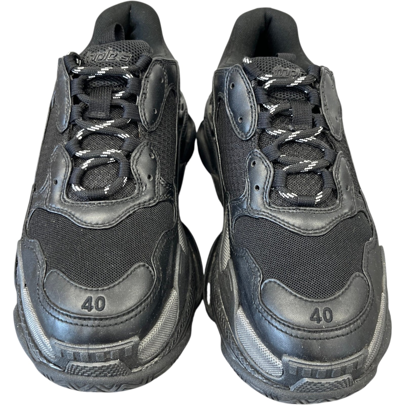 Men's Triple S Low Trainers Black Size EU 40 / UK 6 - Photo 6