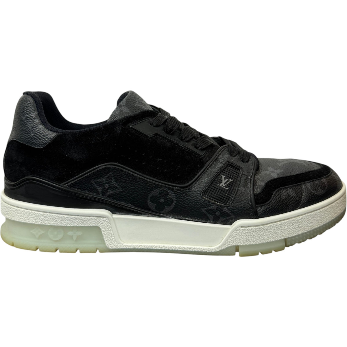 Men's Monogram Eclipse LV Low Trainers Black Size UK 6.5 / EU 40.5 - Photo 1