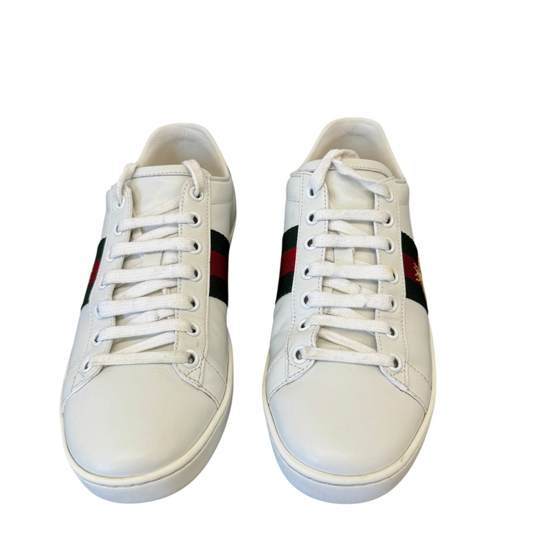 Women's Ace Embroidered Bee Low Trainers White Size EU 37 / UK 4