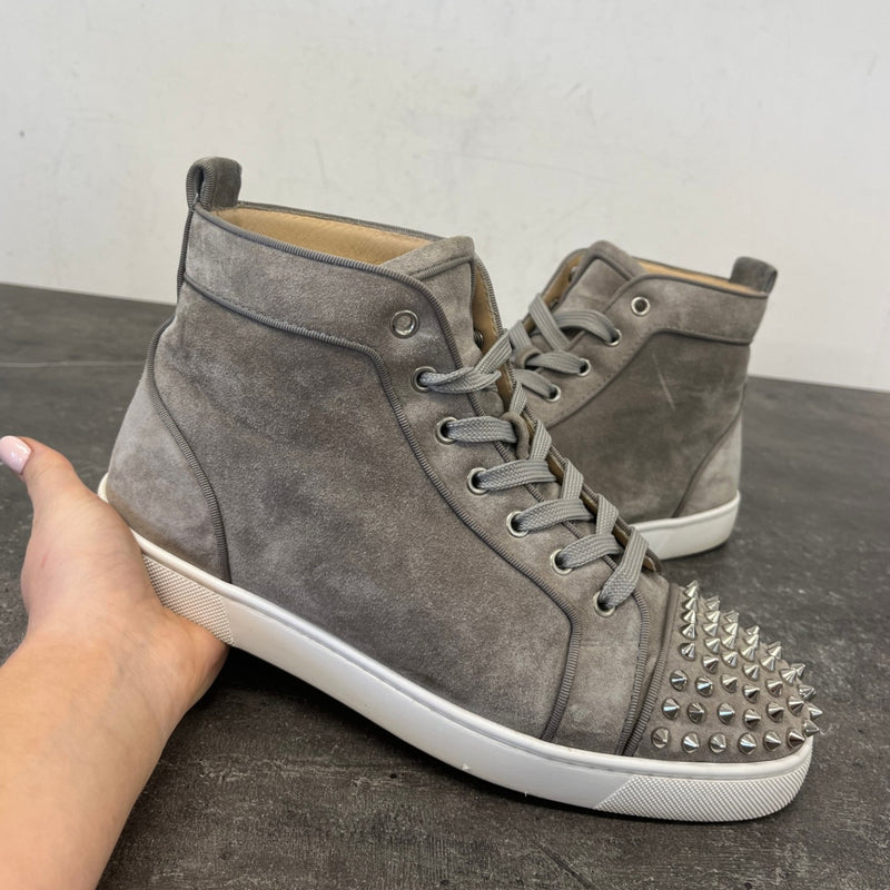 Men's Louis Spikes Flat High Trainers Grey Size EU 41 / UK 7