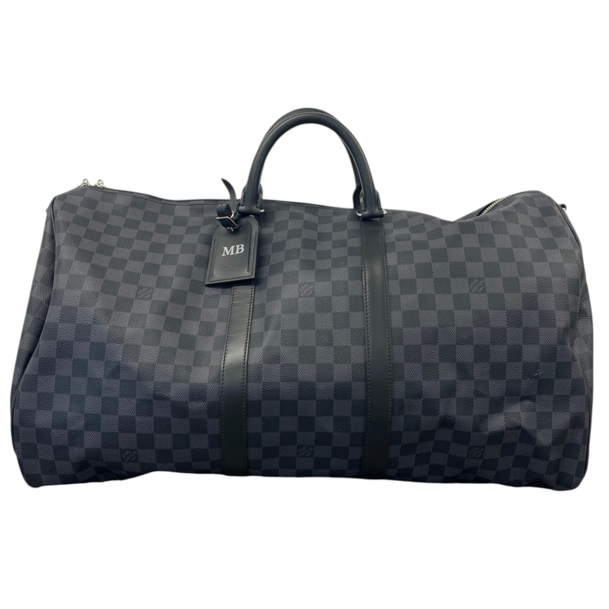 Men's Damier Graphite Keepall Bandoulière 55 Travel Bag Charcoal - Photo 2
