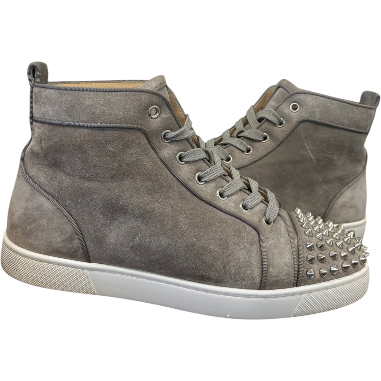 Men's Louis Spikes Flat High Trainers Grey Size EU 41 / UK 7 - Photo 3