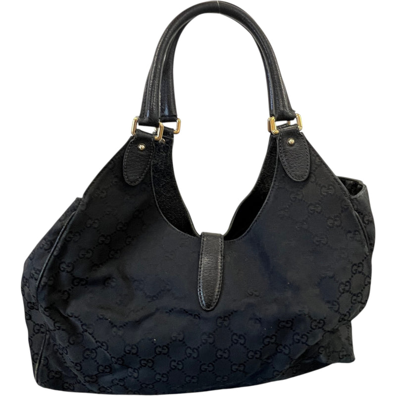 Women's Gg Monogram Canvas Jackie Shoulder Bag Black
