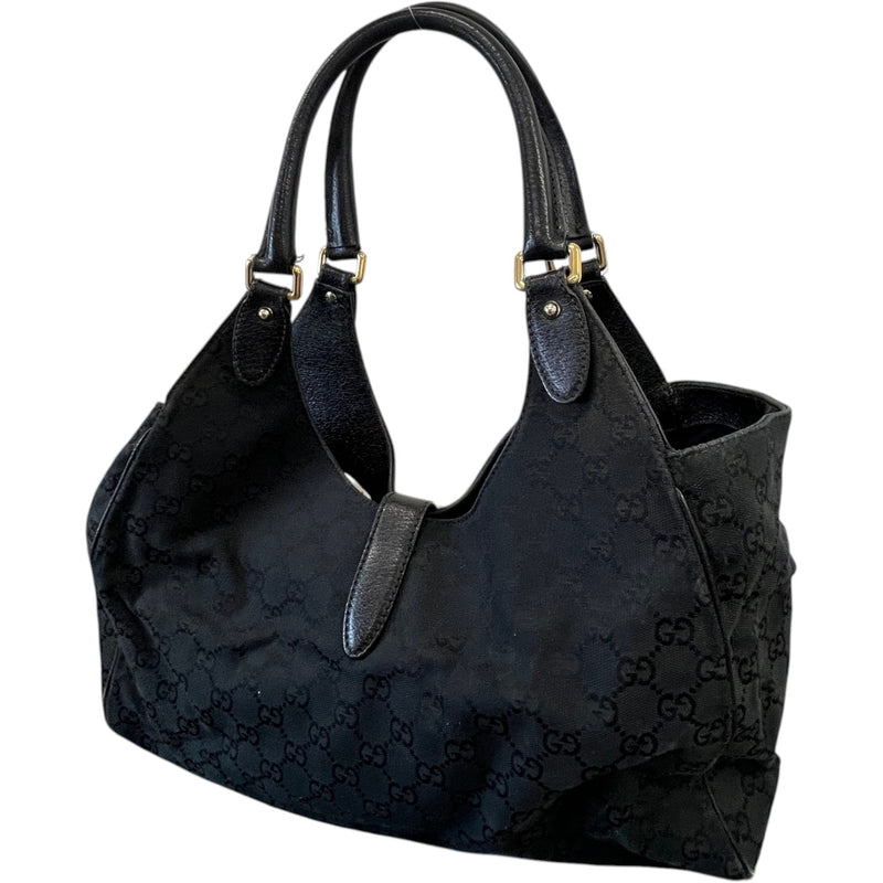 Women's Gg Monogram Canvas Jackie Shoulder Bag Black