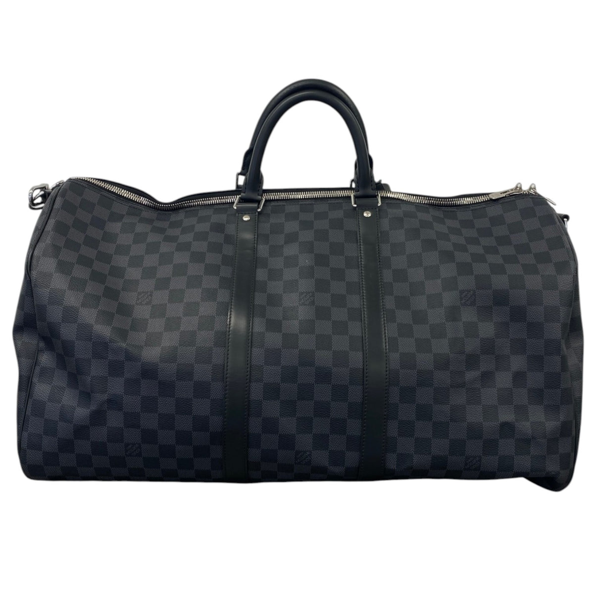 Men's Damier Graphite Keepall Bandoulière 55 Travel Bag Charcoal - Photo 4