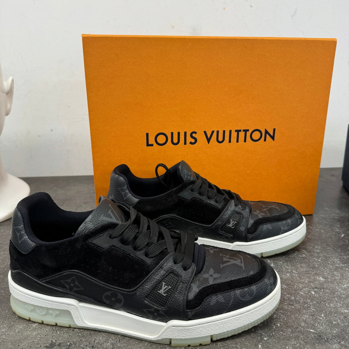 Men's Monogram Eclipse LV Low Trainers Black Size UK 6.5 / EU 40.5 - Photo 11