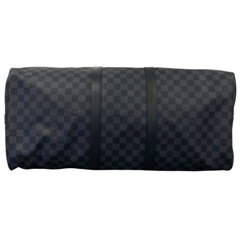 Men's Damier Graphite Keepall Bandoulière 55 Travel Bag Charcoal