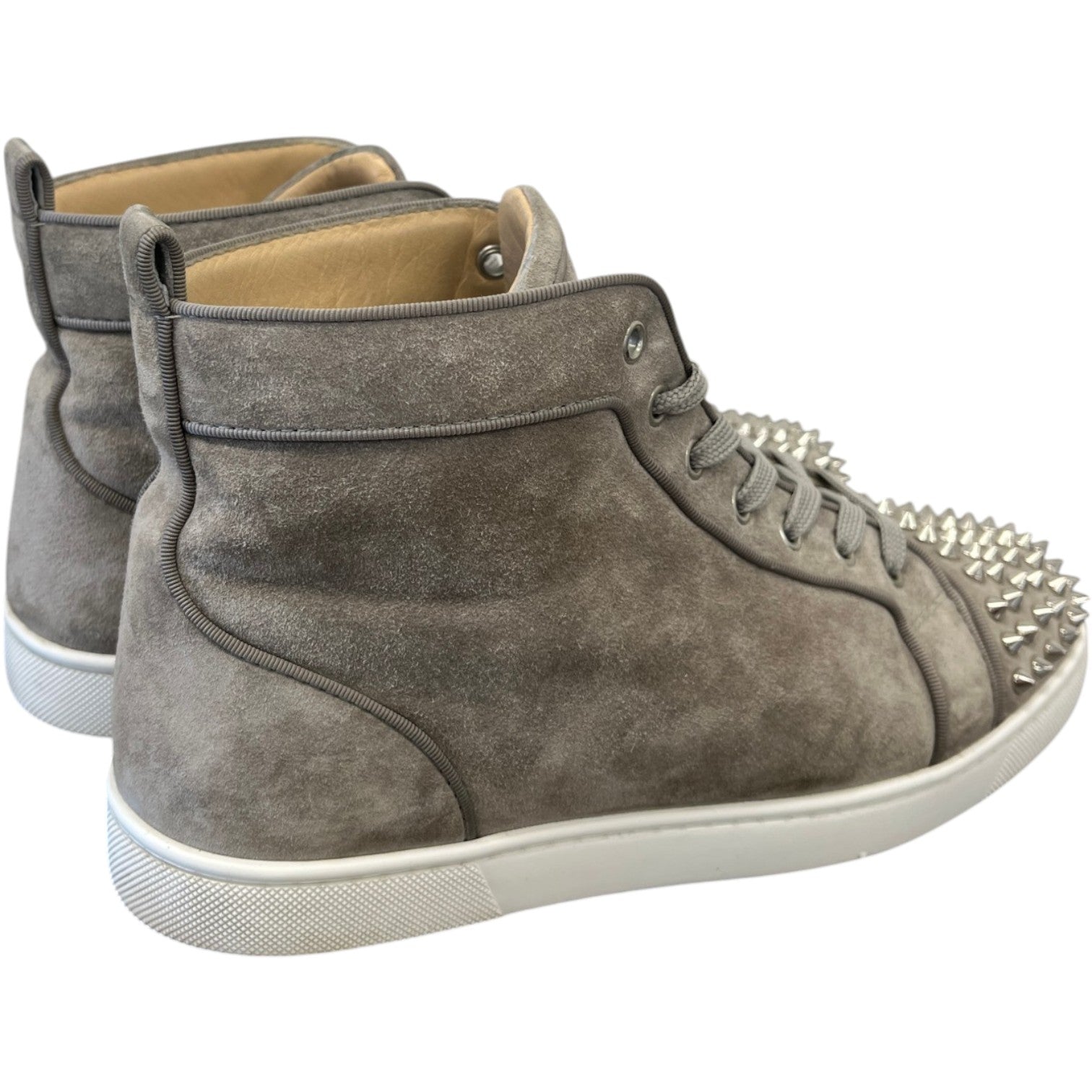Men's Louis Spikes Flat High Trainers Grey Size EU 41 / UK 7 - Photo 8