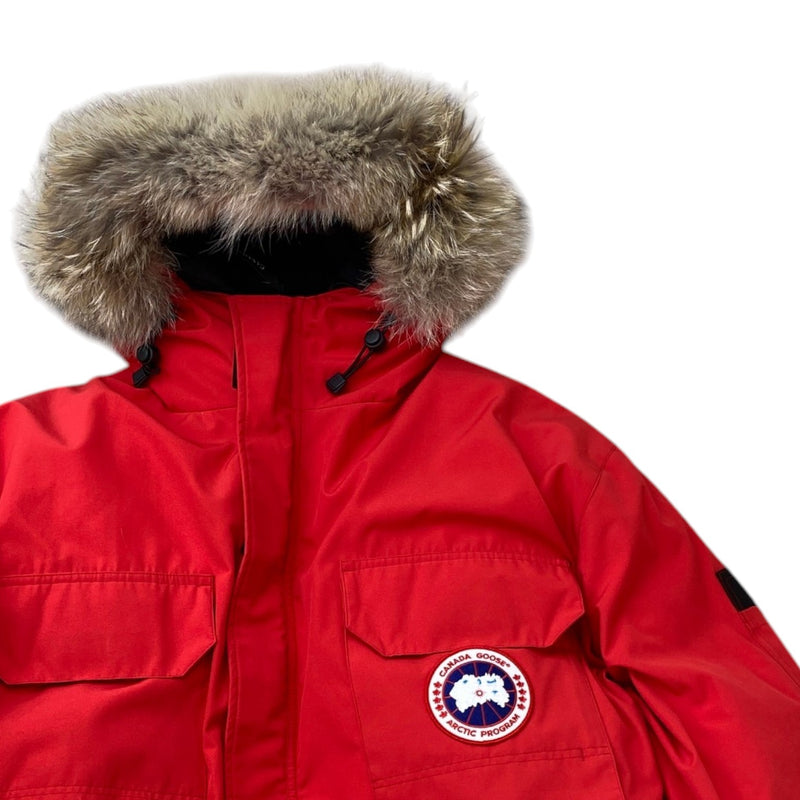 Men's Expedition Parka Fur Jacket Red Size 3XL