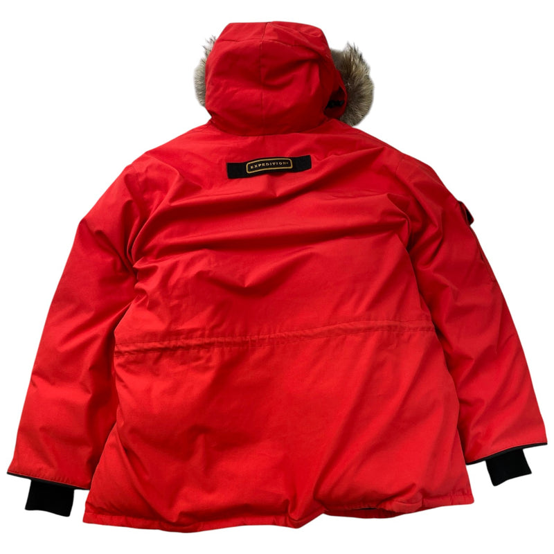 Men's Expedition Parka Fur Jacket Red Size 3XL