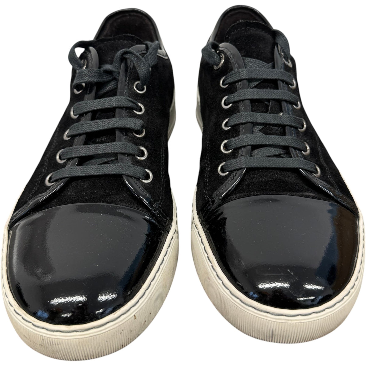 Men's DBB1 Patent Leather & Suede Low Trainers Black Size UK 6 / EU 40 - Photo 6
