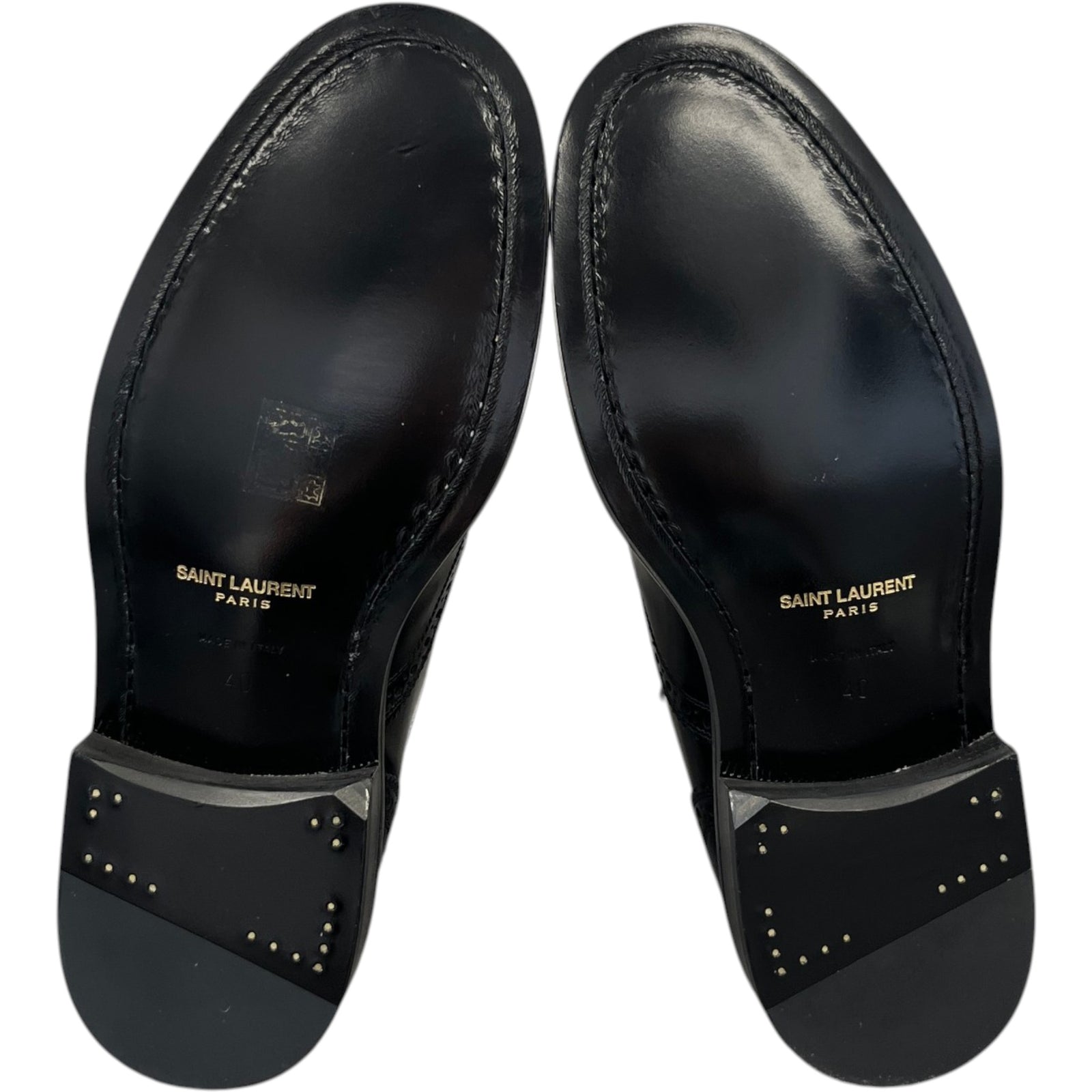 Men's Army Perforated Lace Up Loafers Black Size EU 40 / UK 6 - Photo 11