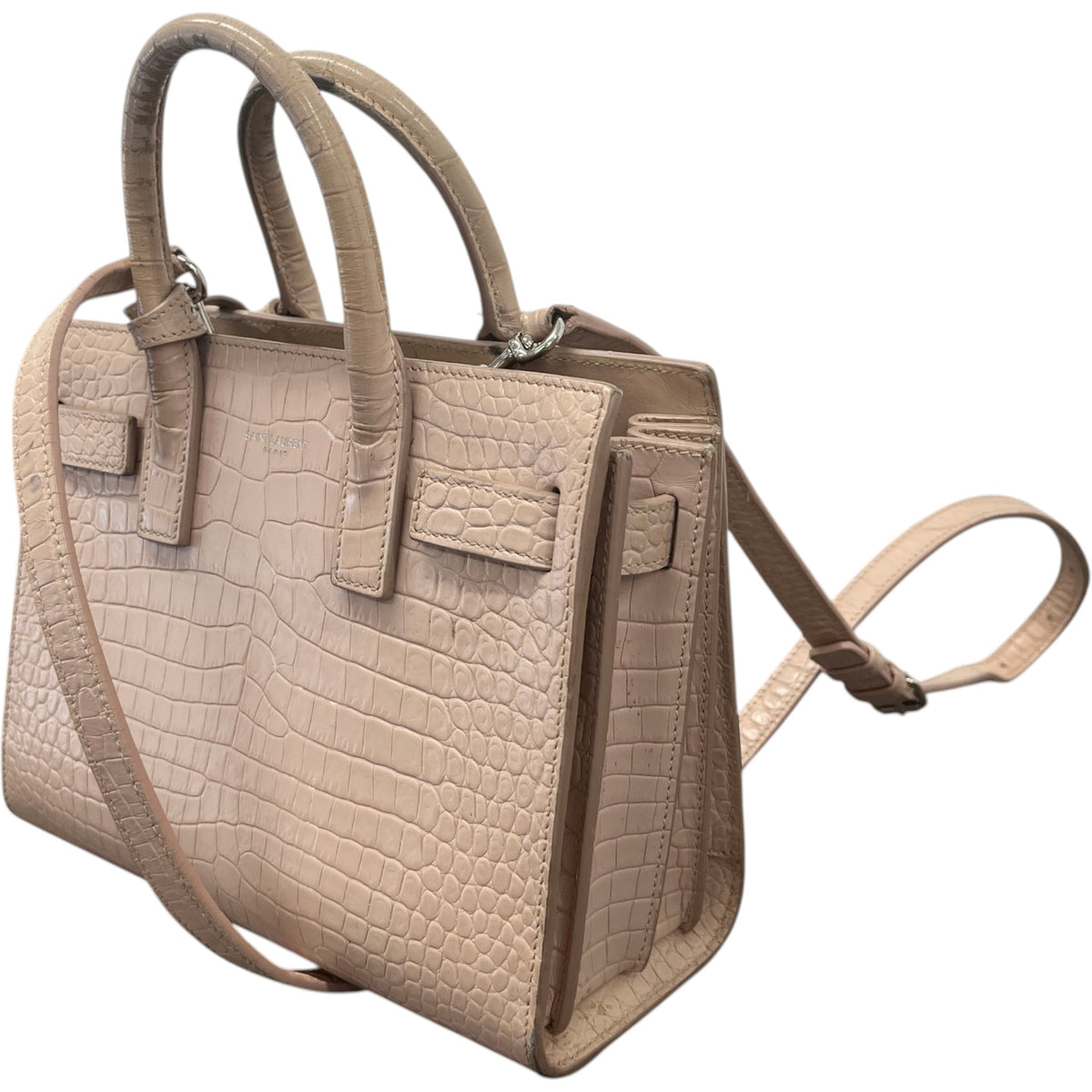 Women's Coco Embossed Nano Sac De Jour Handbag Pink - Photo 4