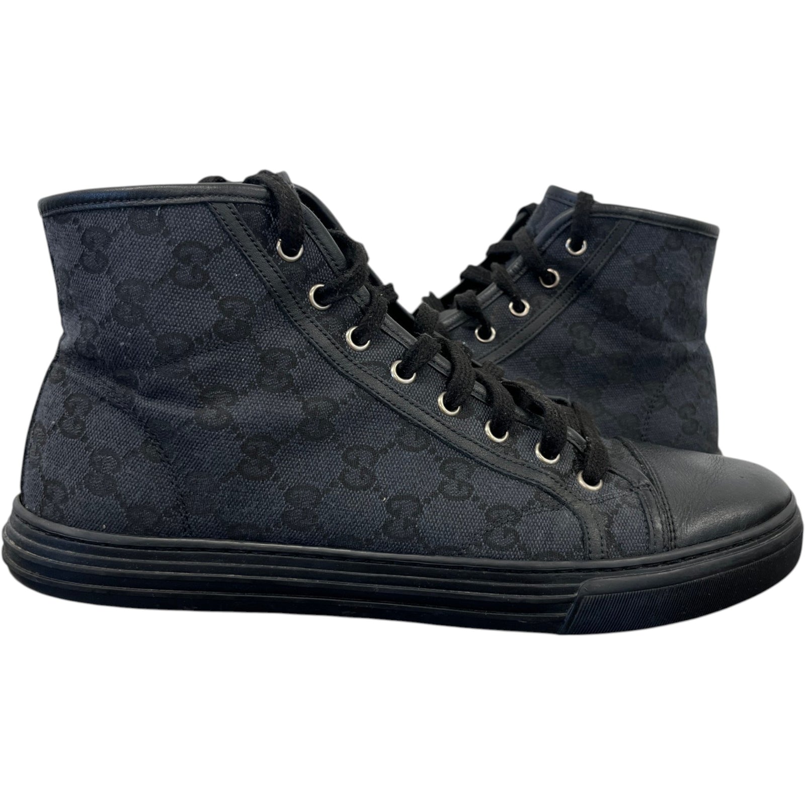 Men's Gg Supreme High Trainers Black Size EU 42 / UK 8 - Photo 3