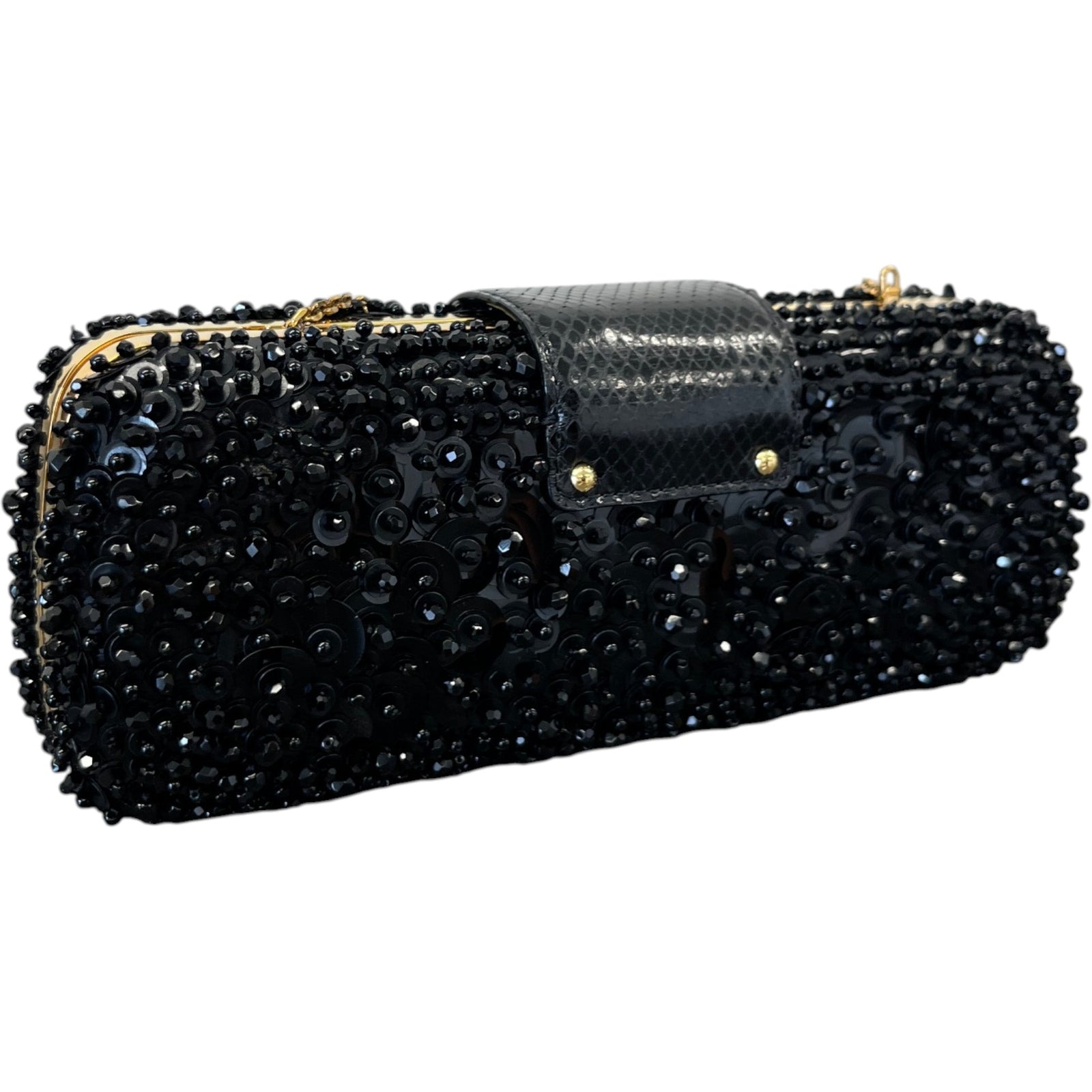Women's Minaudiere Tresor Clutch Black - Photo 8