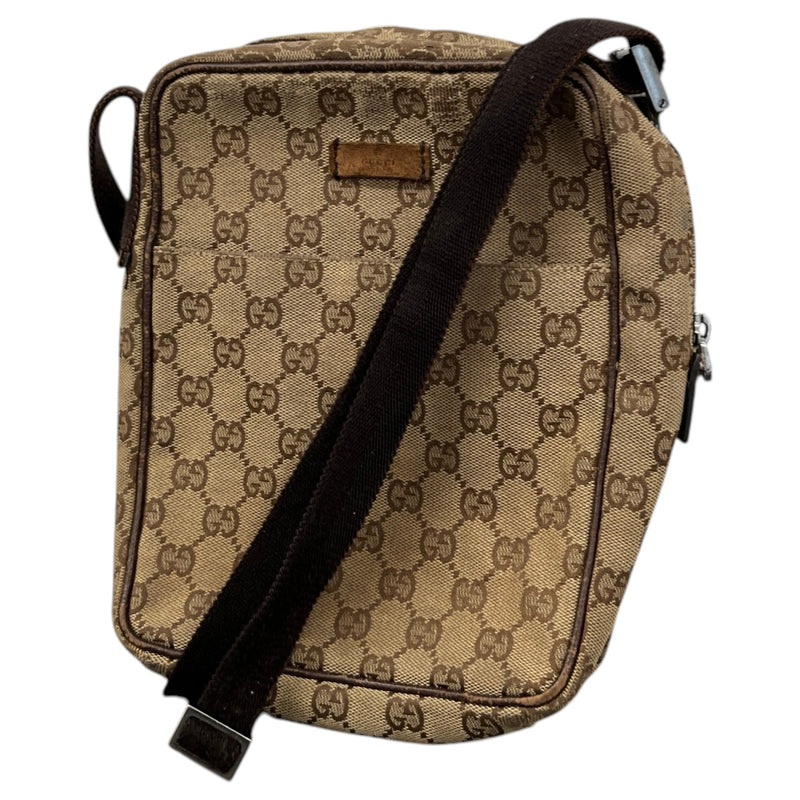 Men's GG Canvas Messenger Bag Beige
