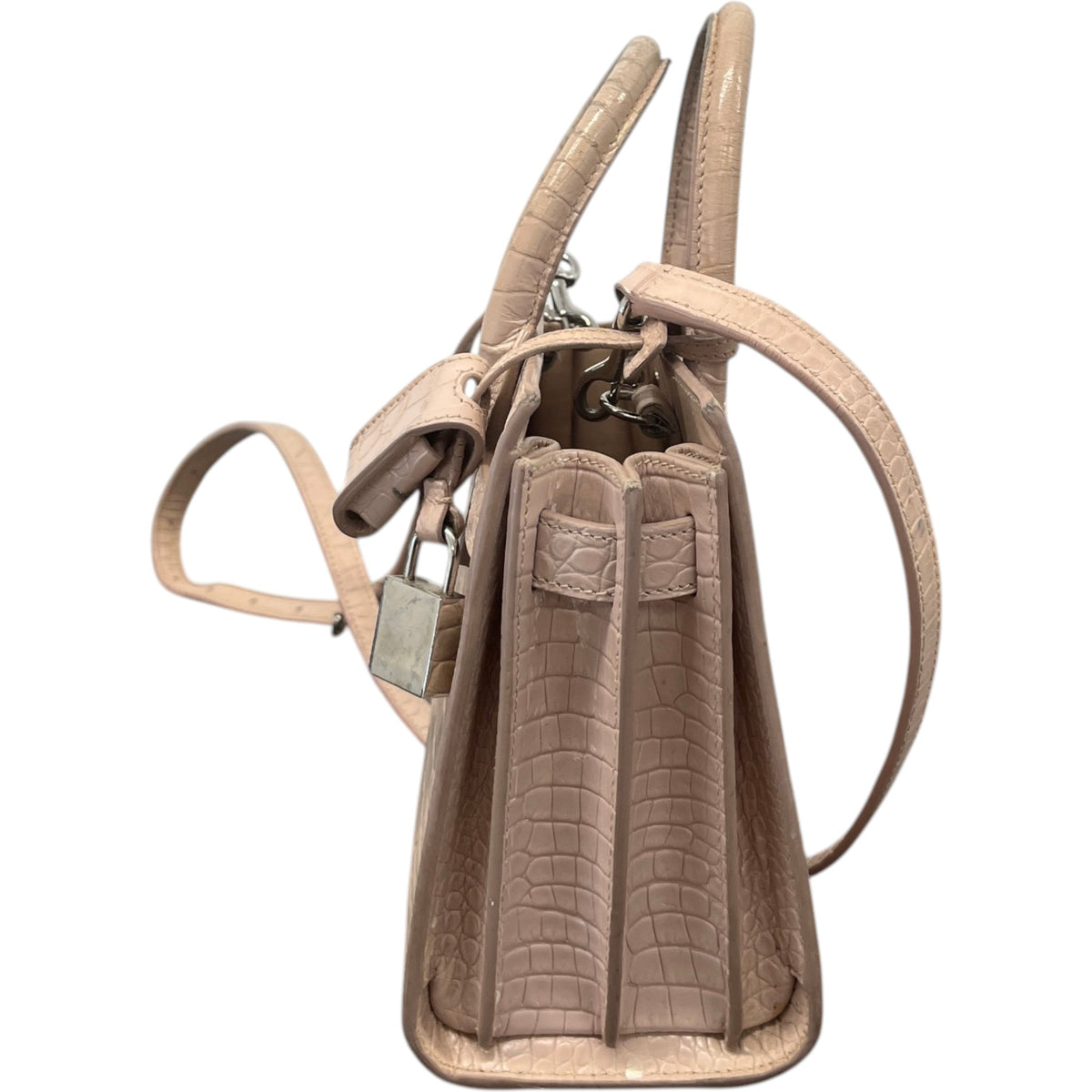 Women's Coco Embossed Nano Sac De Jour Handbag Pink - Photo 6