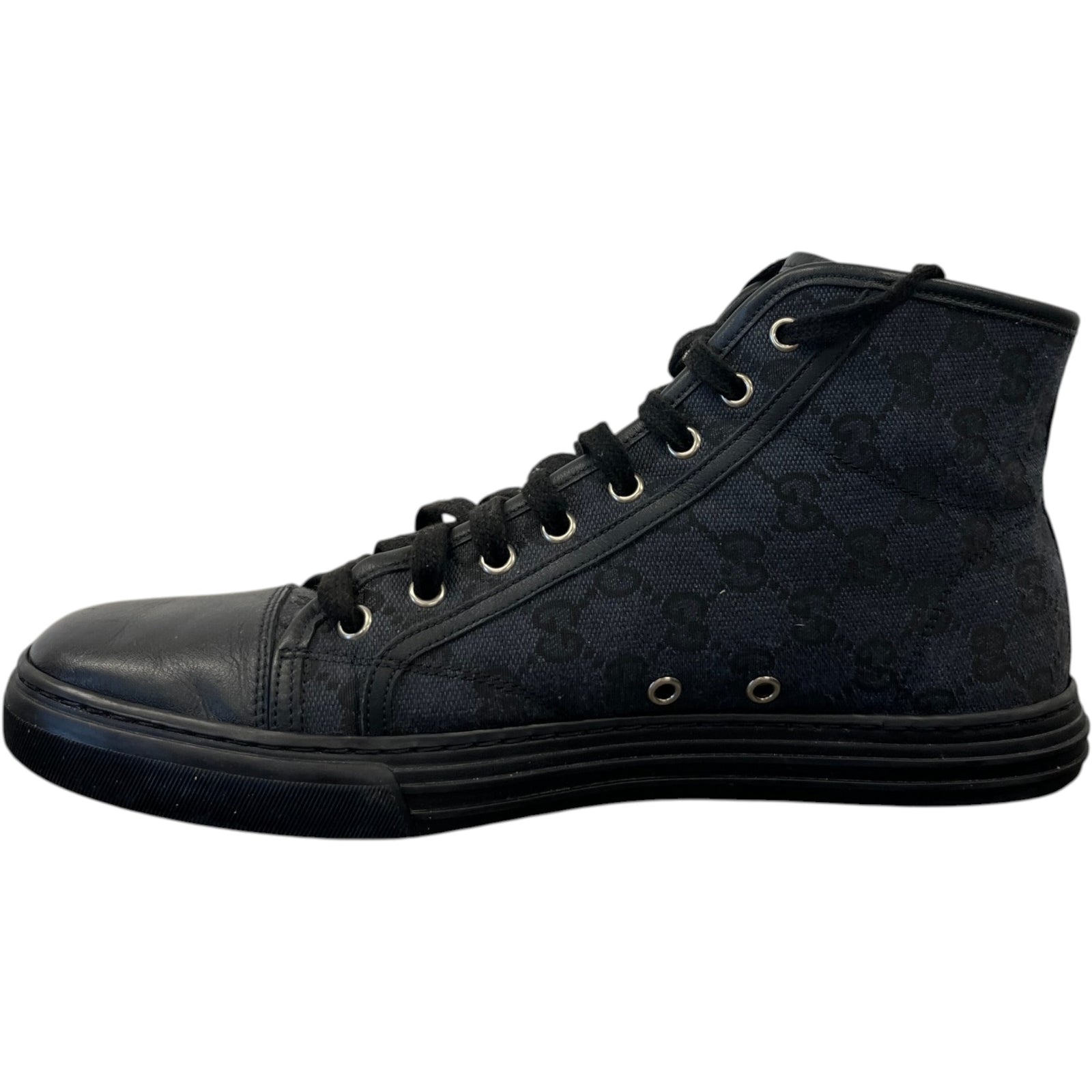 Men's Gg Supreme High Trainers Black Size EU 42 / UK 8 - Photo 2