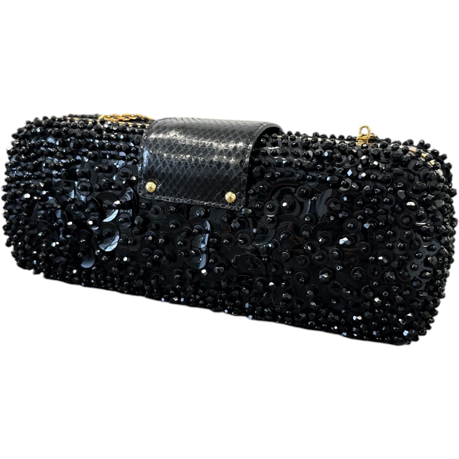 Women's Minaudiere Tresor Clutch Black - Photo 9