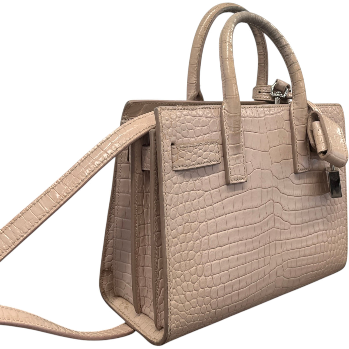 Women's Coco Embossed Nano Sac De Jour Handbag Pink - Photo 8