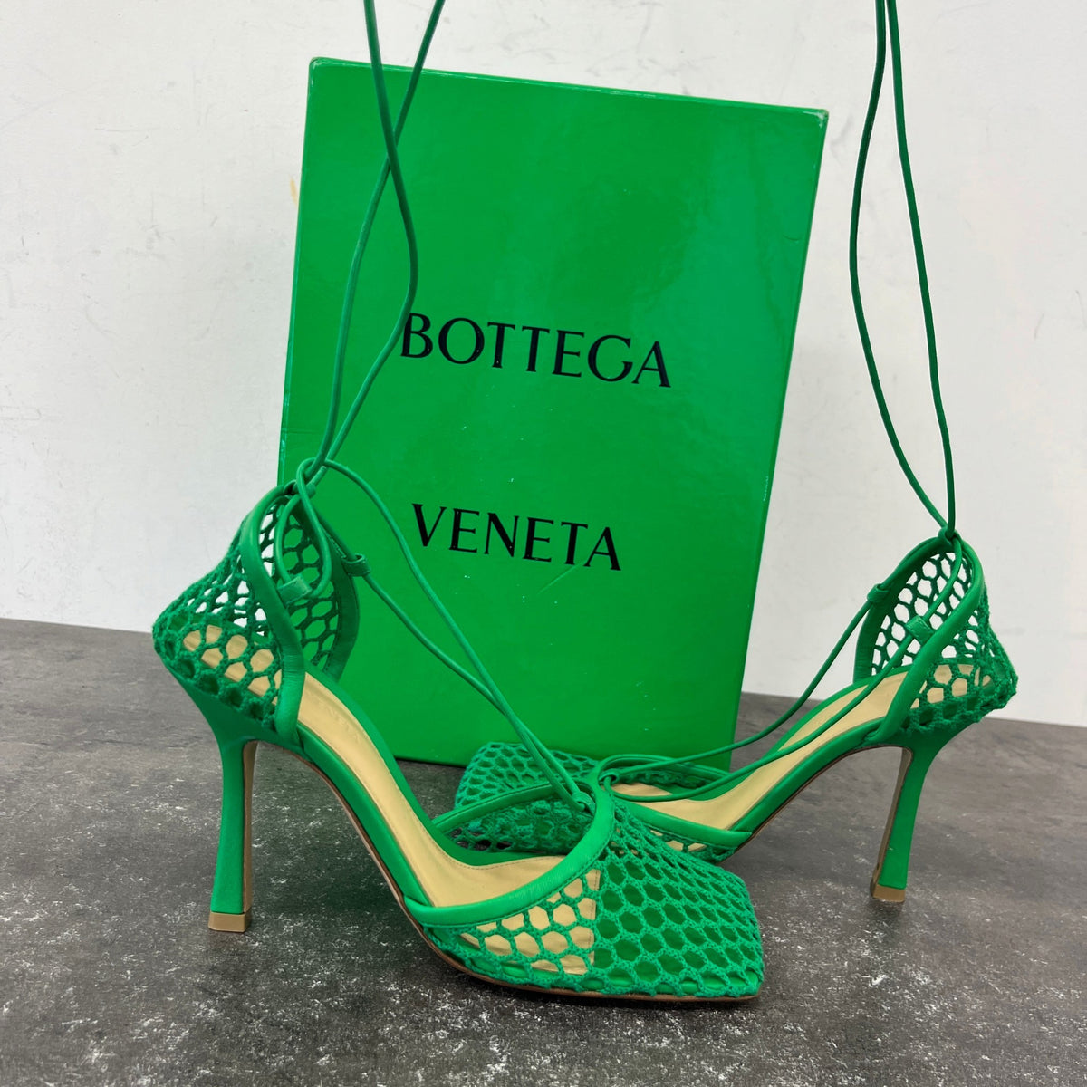 Women's Mesh Stretch 90 Heels Green Size UK 5 / EU 38 - Photo 11