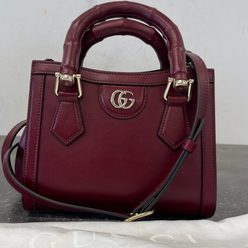 Women's Small Diana Handbag Burgundy
