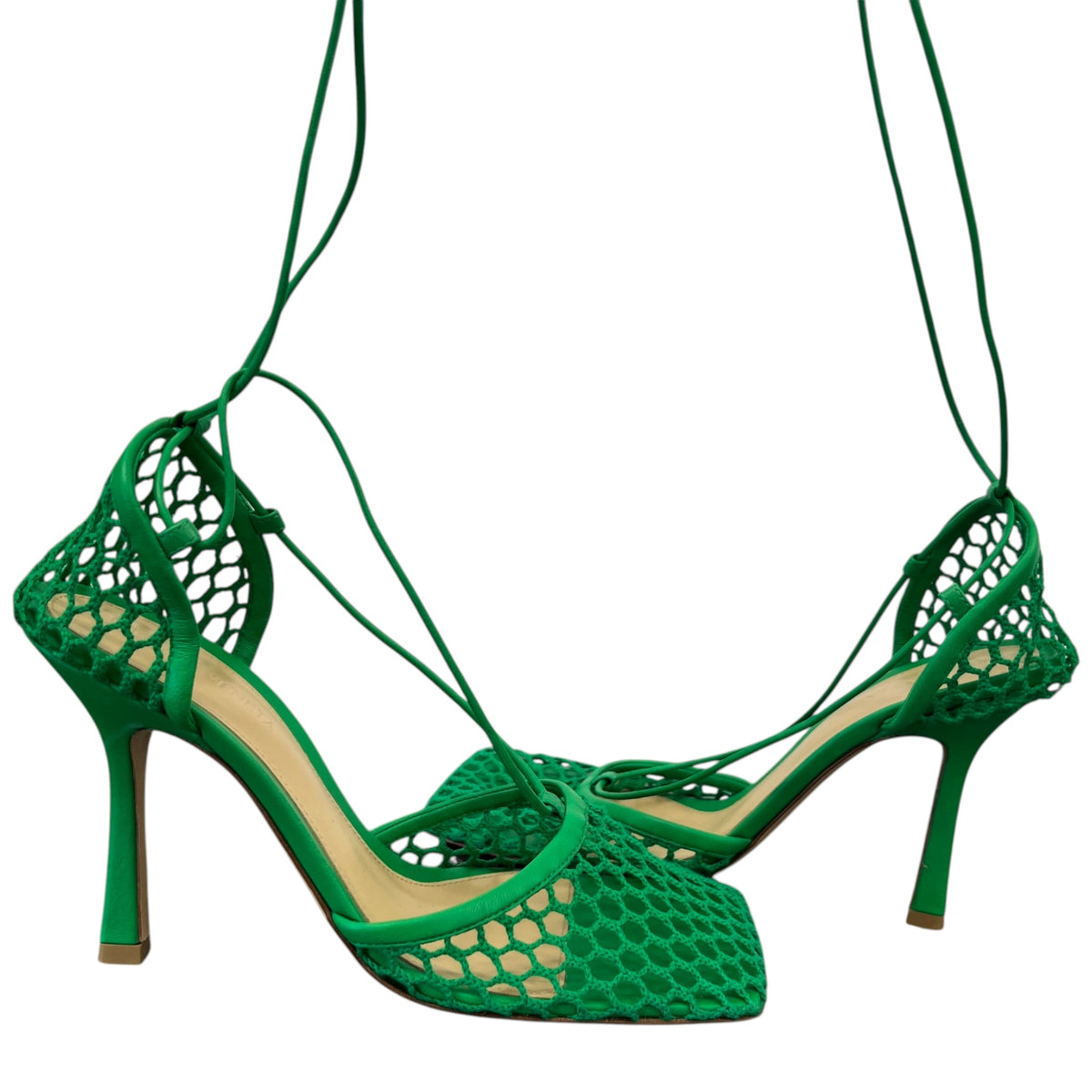 Women's Mesh Stretch 90 Heels Green Size UK 5 / EU 38 - Photo 3