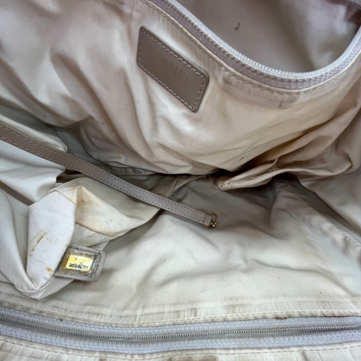 Women's Travel Line Nylon Tote Handbag Beige - Photo 10