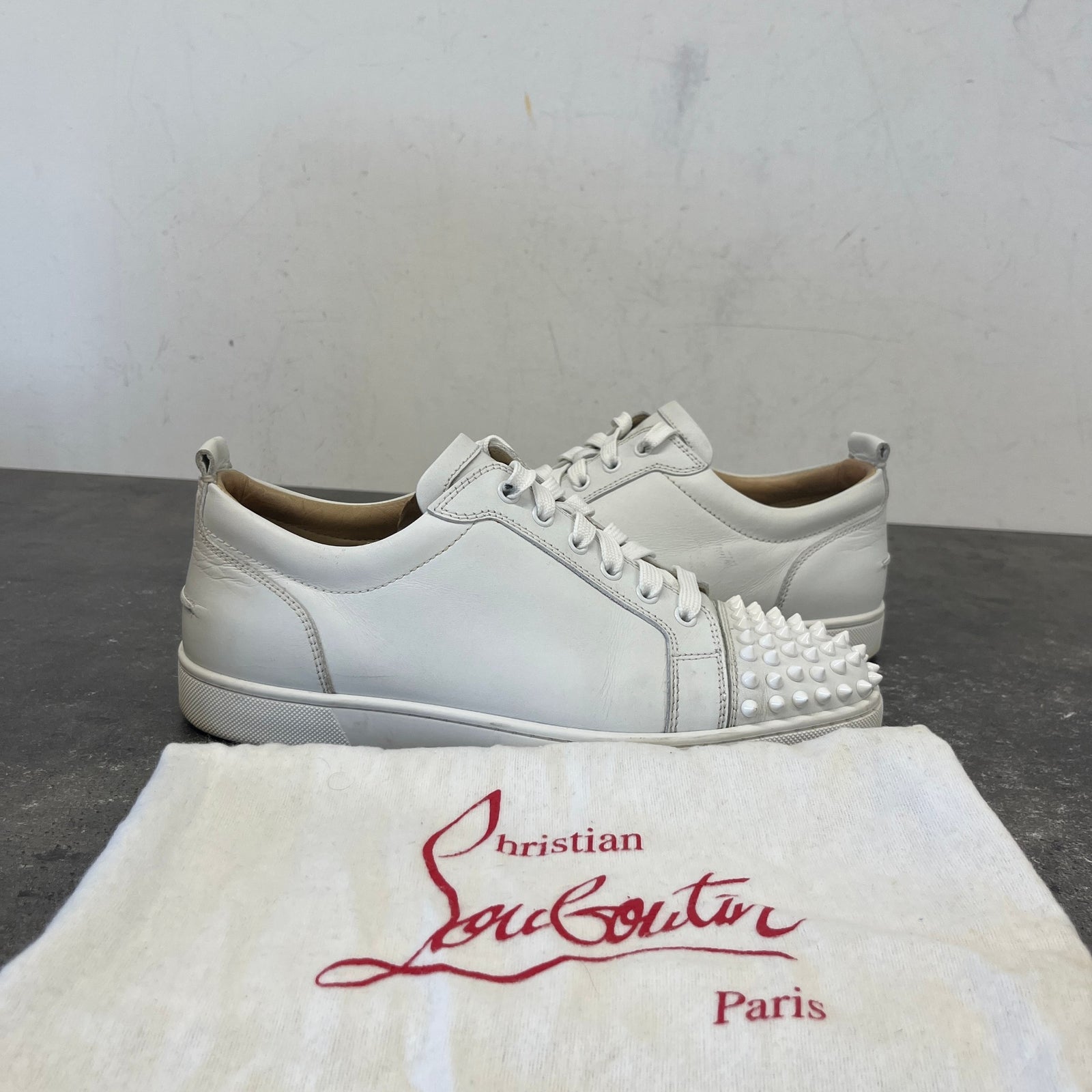 Men's Louis Junior Spikes Flat High Trainers White Size UK 8 / EU 42 - Photo 12