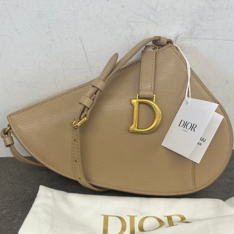 Women's Saddle Pouch Bag Beige
