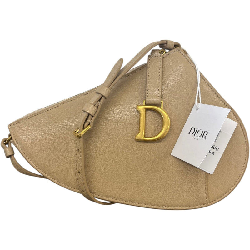 Women's Saddle Pouch Bag Beige