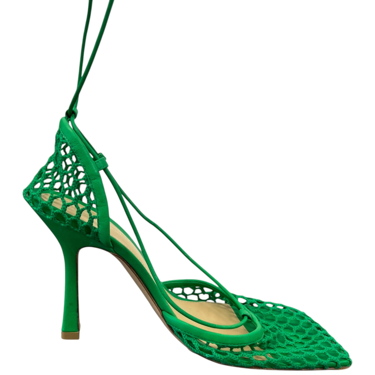 Women's Mesh Stretch 90 Heels Green Size UK 5 / EU 38 - Photo 4