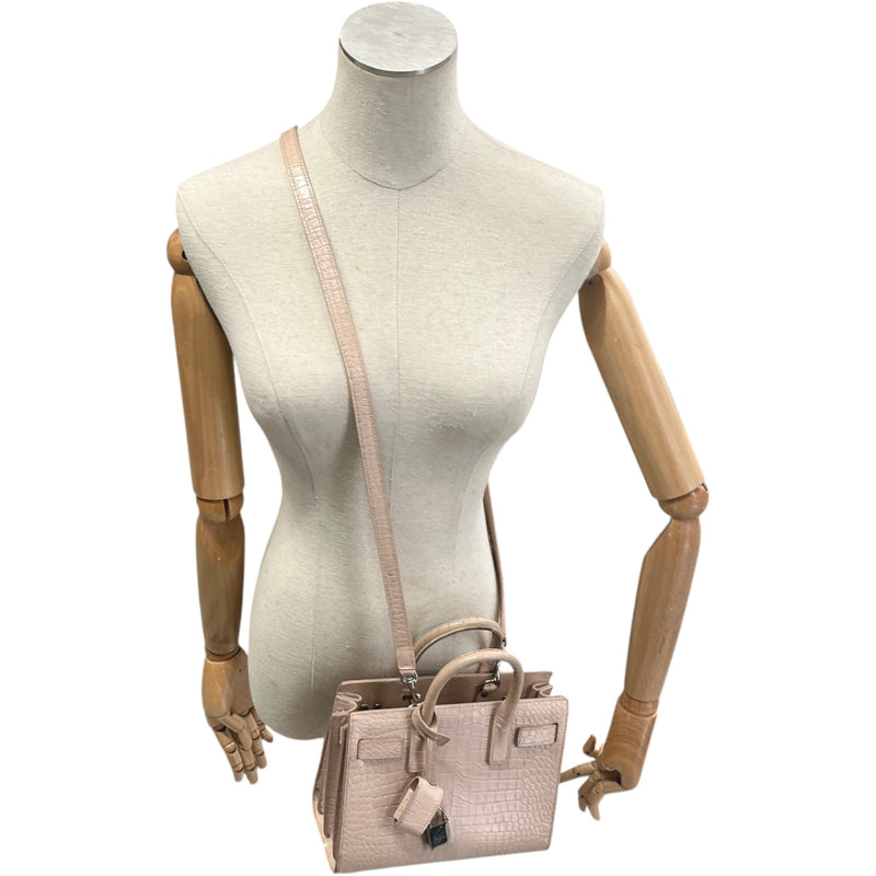 Women's Coco Embossed Nano Sac De Jour Handbag Pink