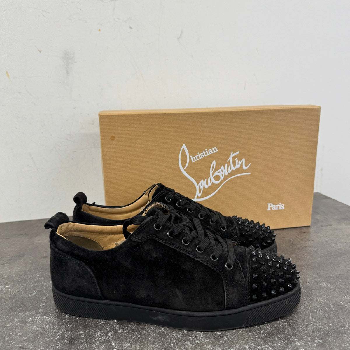 Men's Louis Junior Spikes Low Trainers Black Size UK 9 / EU 43 - Photo 12