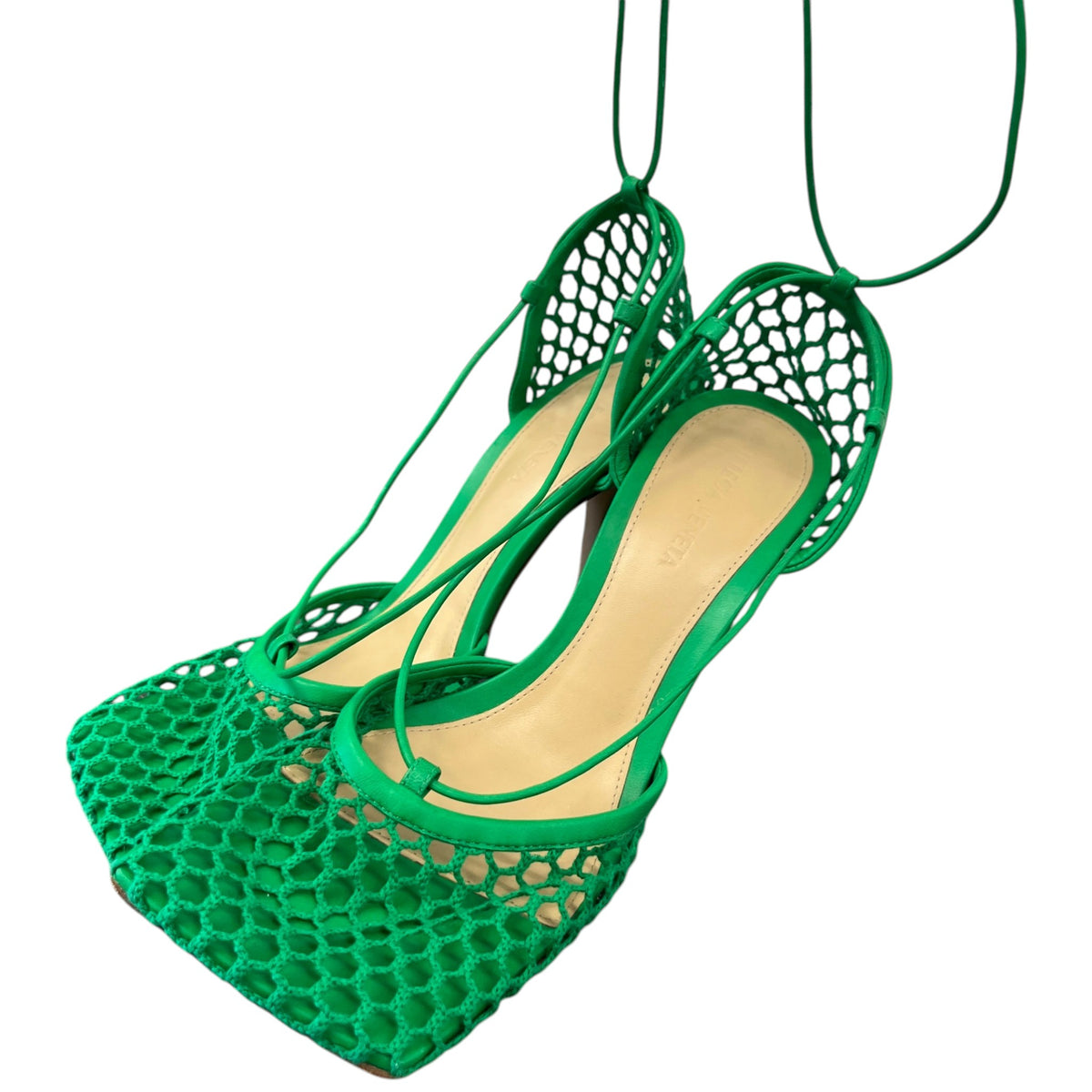 Women's Mesh Stretch 90 Heels Green Size UK 5 / EU 38 - Photo 9