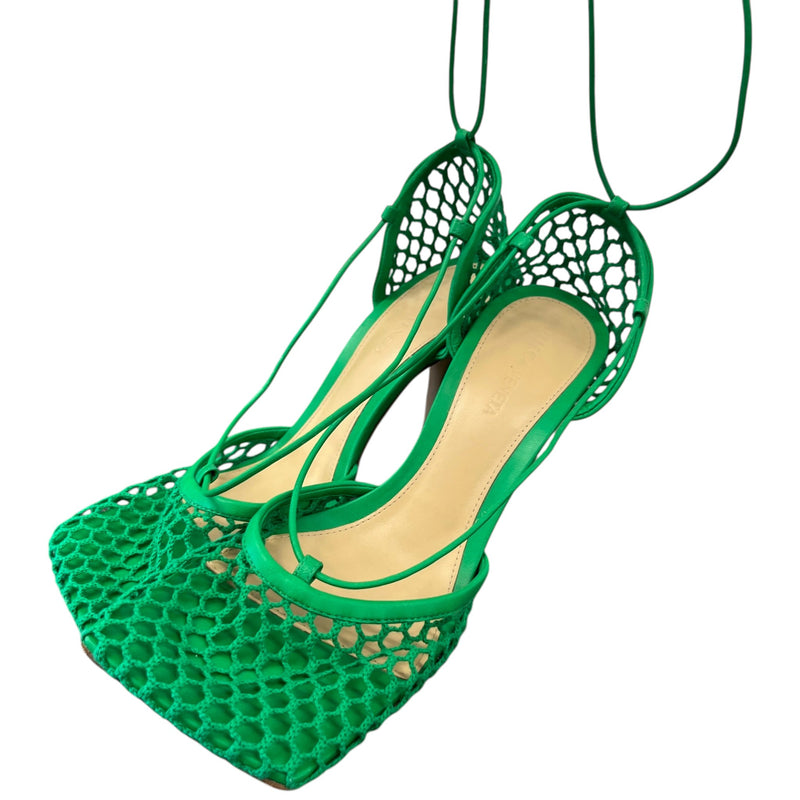 Women's Mesh Stretch 90 Heels Green Size UK 5 / EU 38