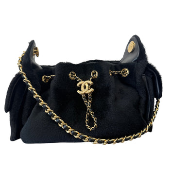 Women's 25 Mini Hobo Pony Hair Handbag Black