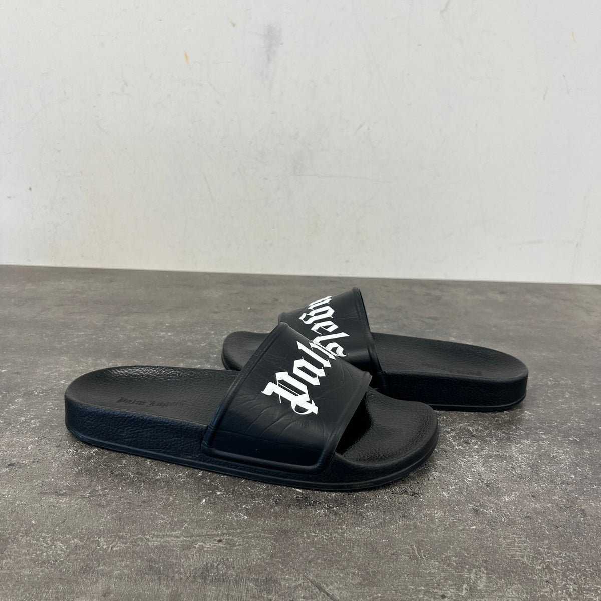 Men's Logo Print Slides Black Size UK 6 / EU 40 - Photo 11