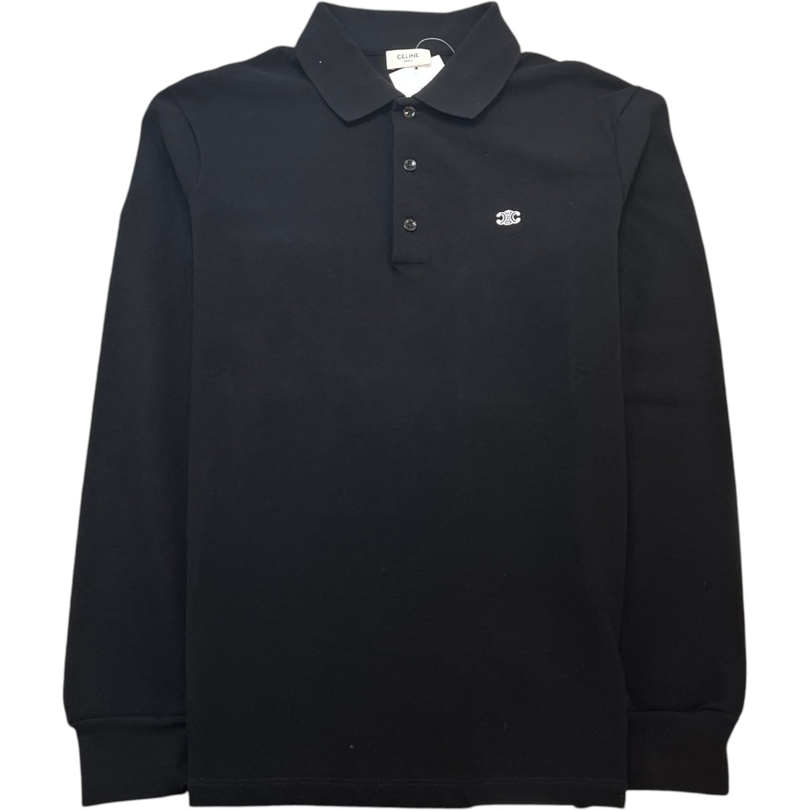 Men's Embroidered Logo Polo Shirt Black Size XS - Photo 1