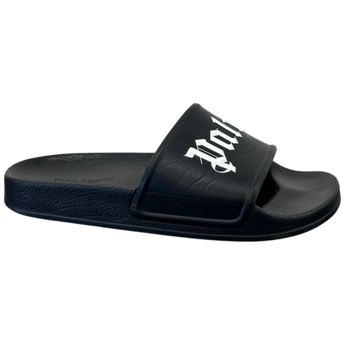 Men's Logo Print Slides Black Size UK 6 / EU 40 - Photo 1