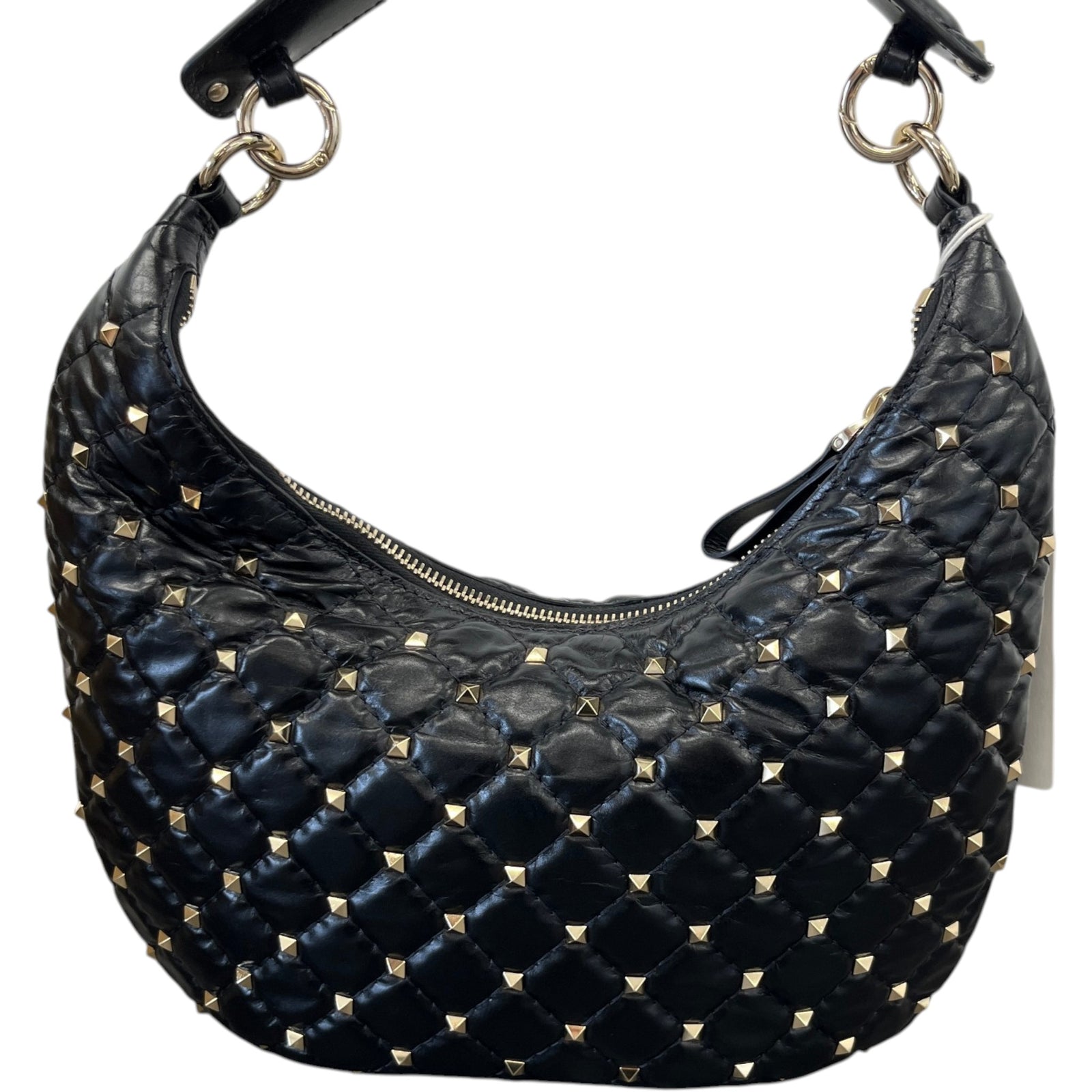 Women's Rockstud Spike Hobo Bag Black - Photo 3