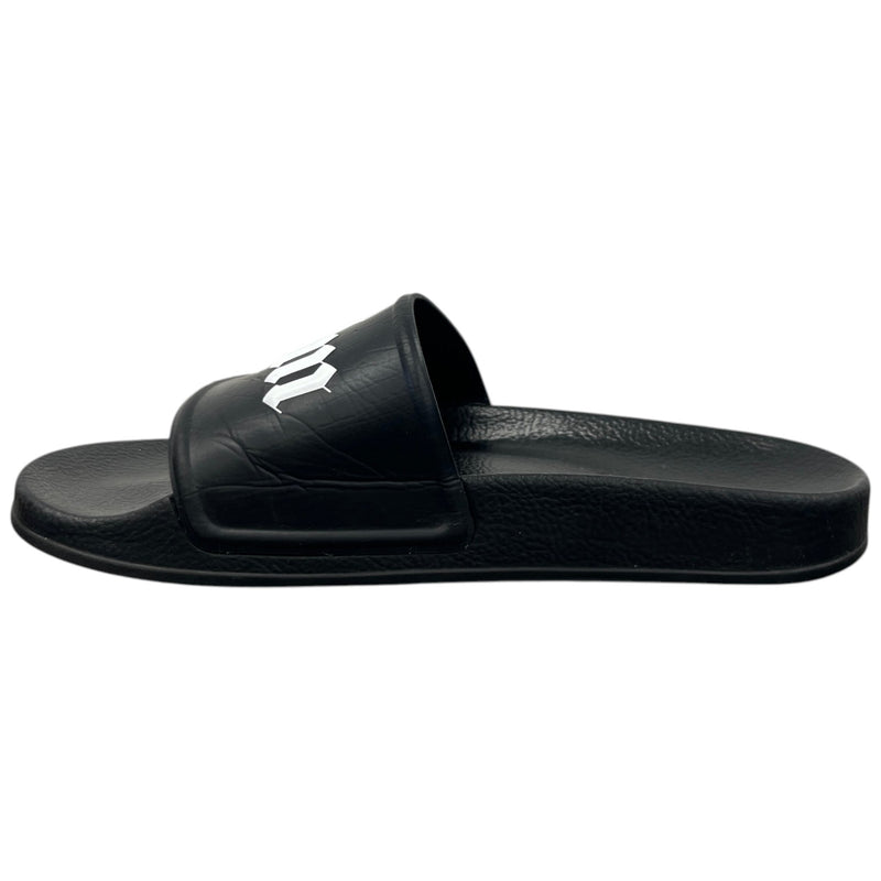 Men's Logo Print Slides Black Size UK 6 / EU 40