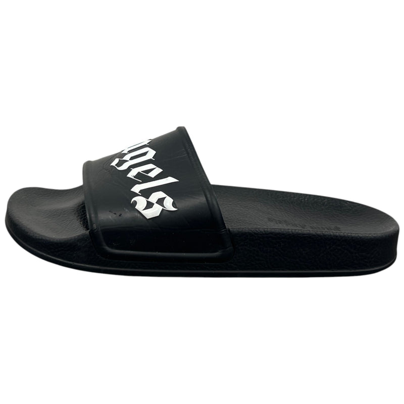 Men's Logo Print Slides Black Size UK 6 / EU 40