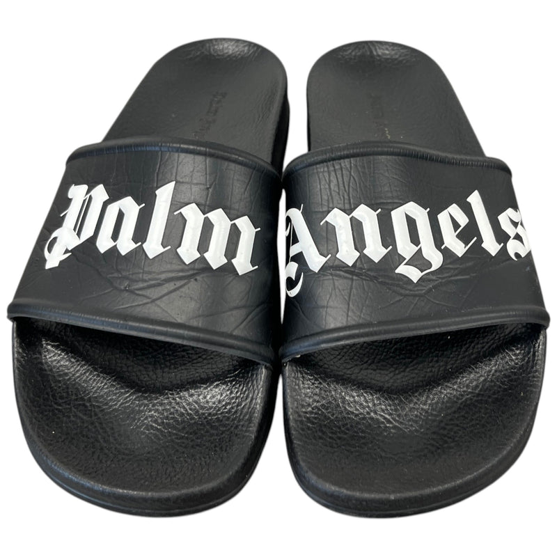 Men's Logo Print Slides Black Size UK 6 / EU 40