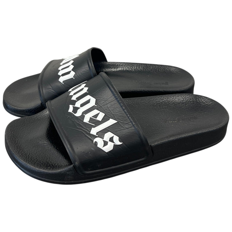 Men's Logo Print Slides Black Size UK 6 / EU 40