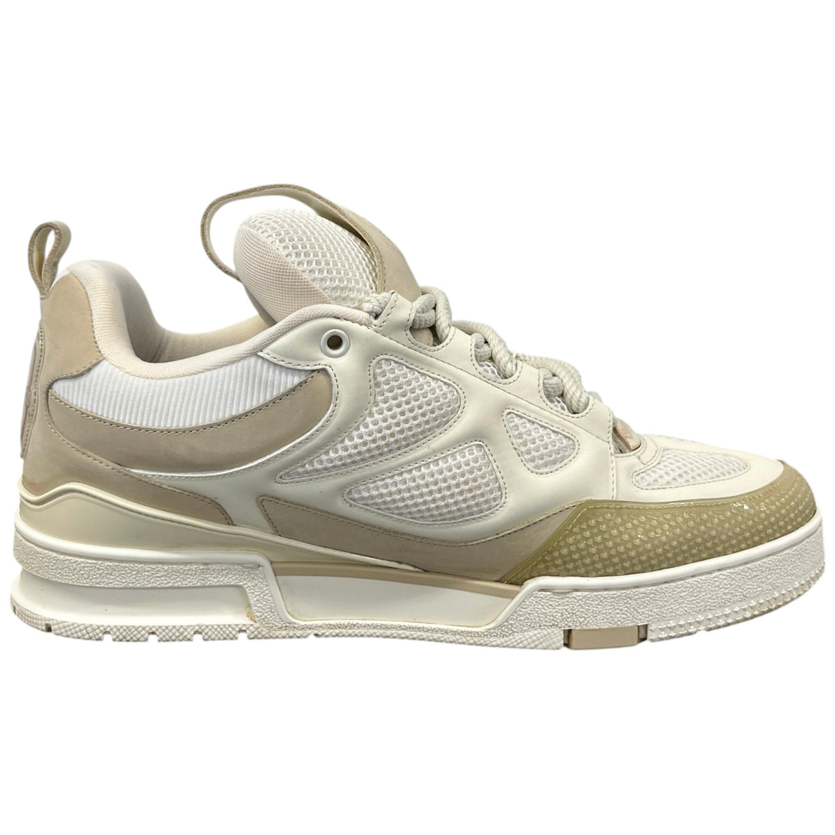 Men's LV Skate Low Trainers Cream Size UK 9 / EU 43 - Photo 4