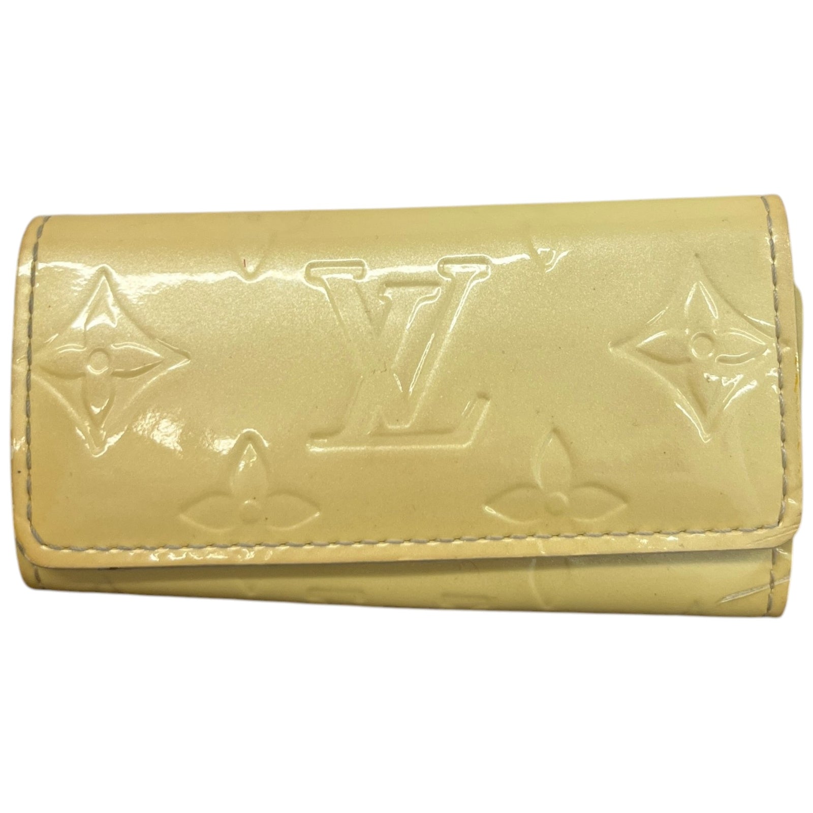 Women's Monogram Vernis Key Holder Purse Yellow - Photo 1