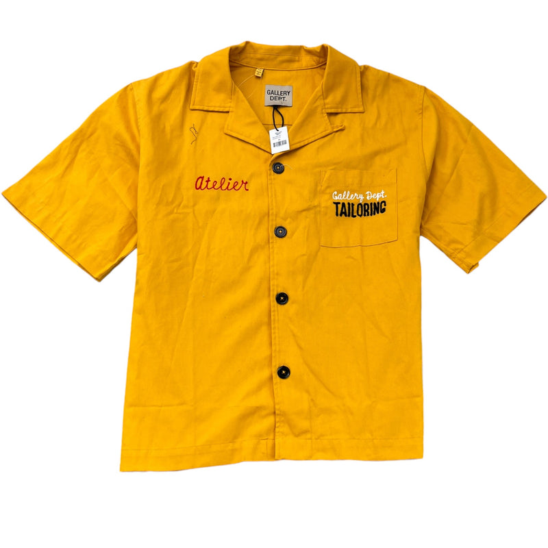 Men's Atelier Parker Short Sleeve Shirt Yellow Size XL