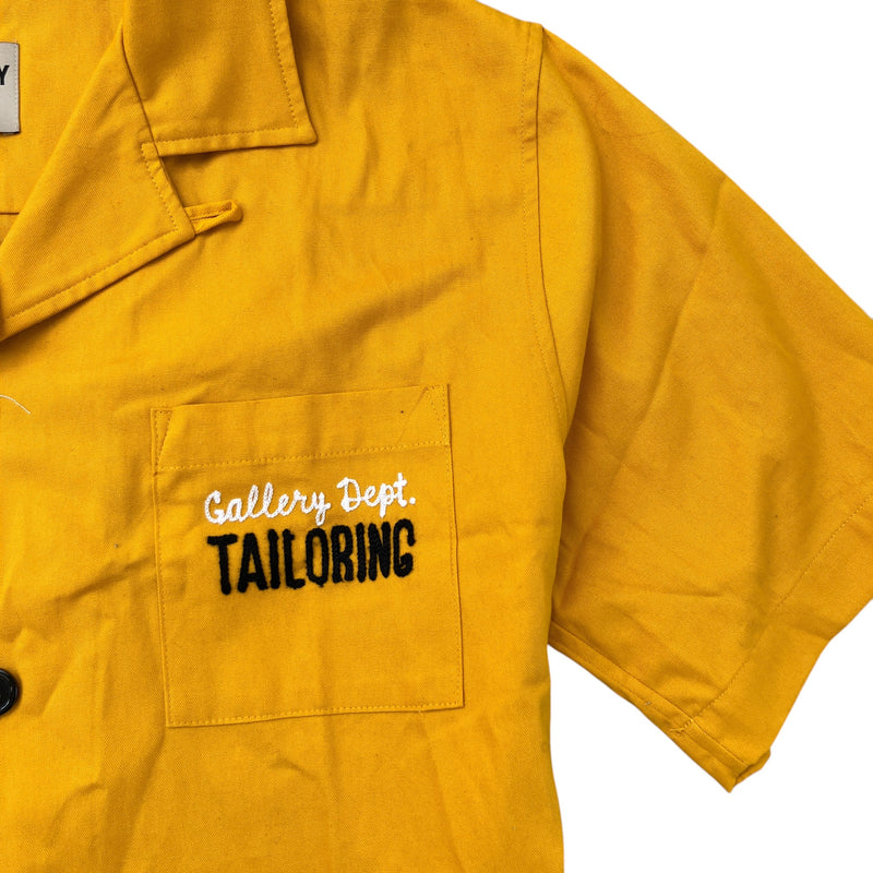 Men's Atelier Parker Short Sleeve Shirt Yellow Size XL