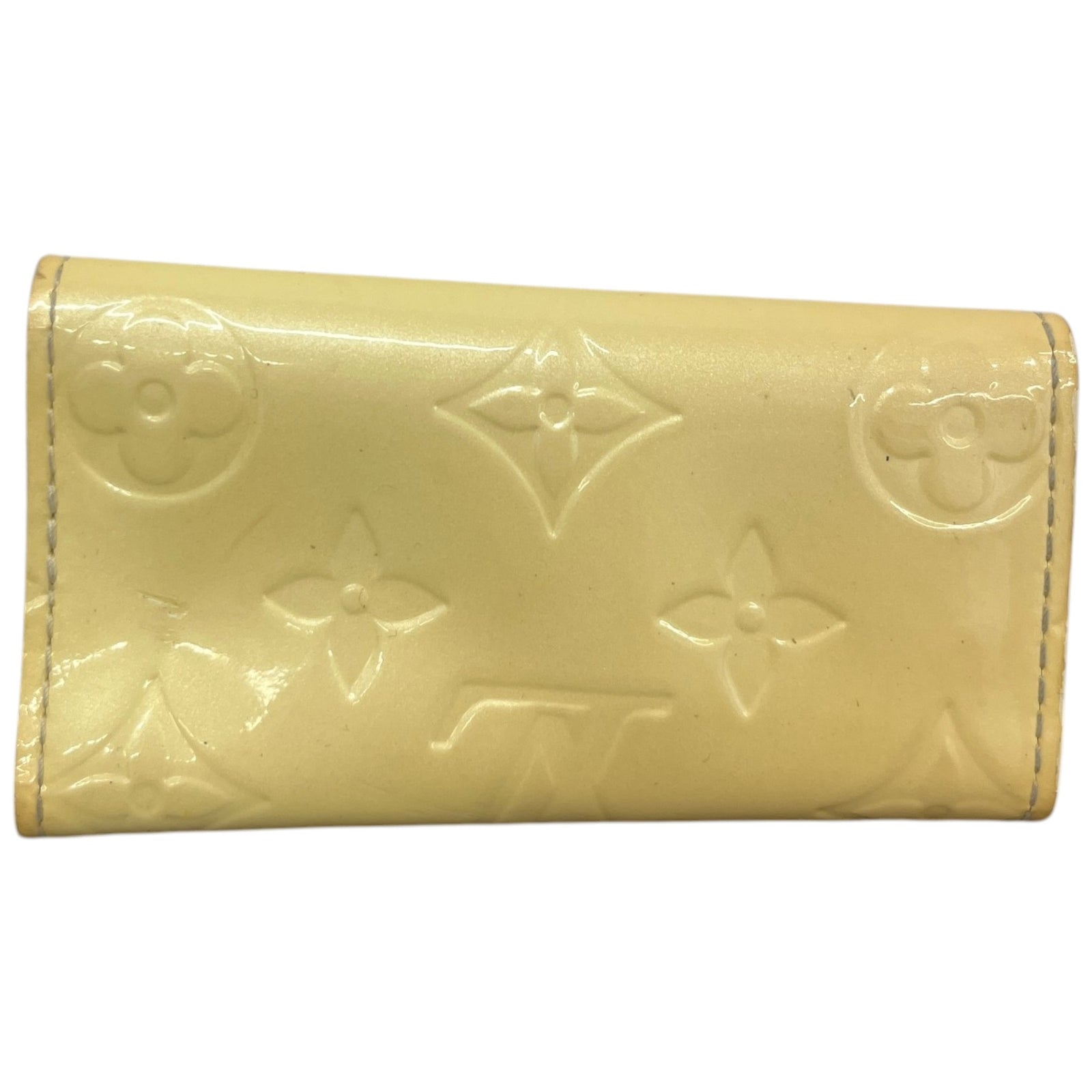 Women's Monogram Vernis Key Holder Purse Yellow - Photo 2